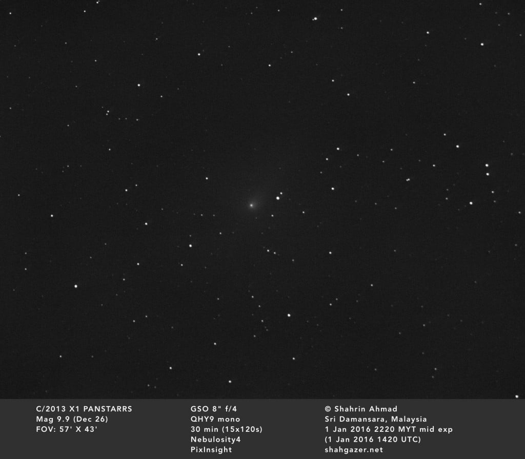 C2013X1 PANSTARRS 1 Jan 2016