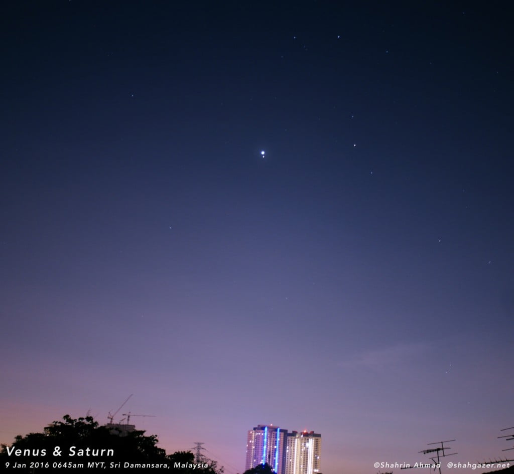 Venus Saturn 9 Jan 2016
